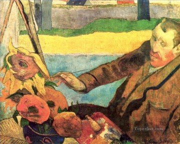  Painting Works - Van Gogh Painting Sunflowers Post Impressionism Primitivism Paul Gauguin